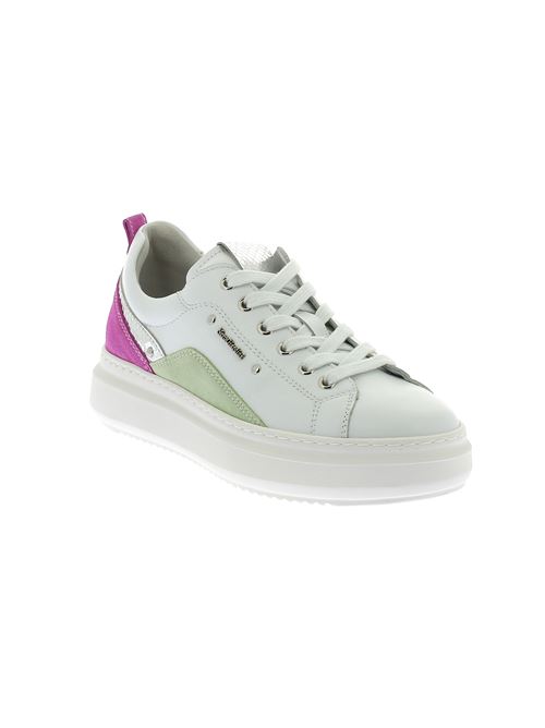 sneakers da donna in pelle bianca NERO GIARDINI | E409910D707